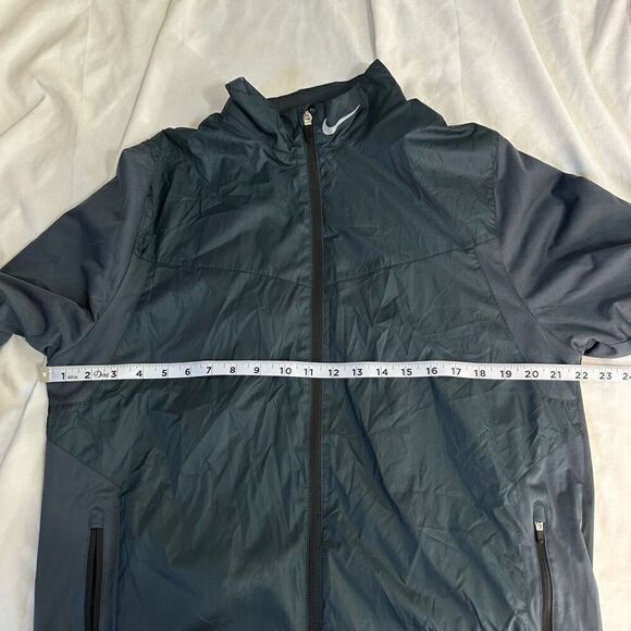 Nike Shield Golf Windproof Jacket Mens Medium Gray Blue Lightweight Activewear - Picture 6 of 10